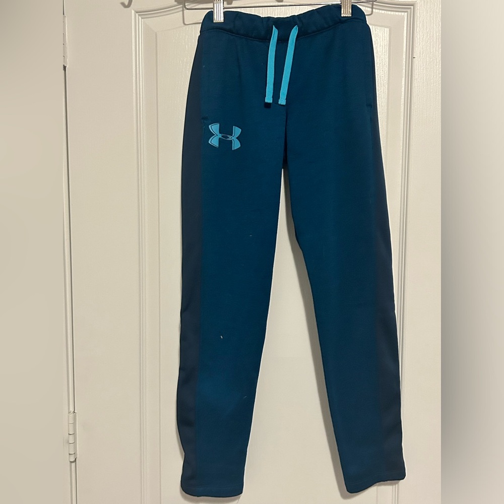 Girls Under Armour navy sweatpants size youth medium size